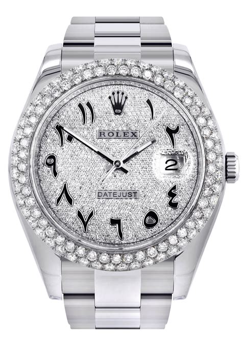 diamond Rolex arabic numerals